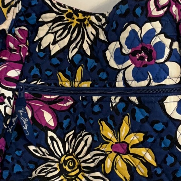 Vera Bradley Crescent Handbag African Violet Purse/Tote - Picture 3 of 7